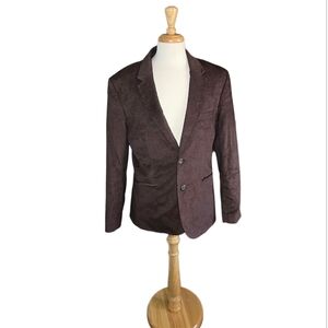 Guess Jeans Brown Corduroy Blazer Jacket L Vintage-Inspired Textured Sport Coat